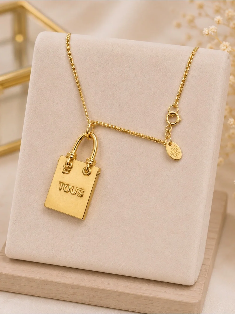 Gold Padlock Pendant Necklace Sterling silver 925